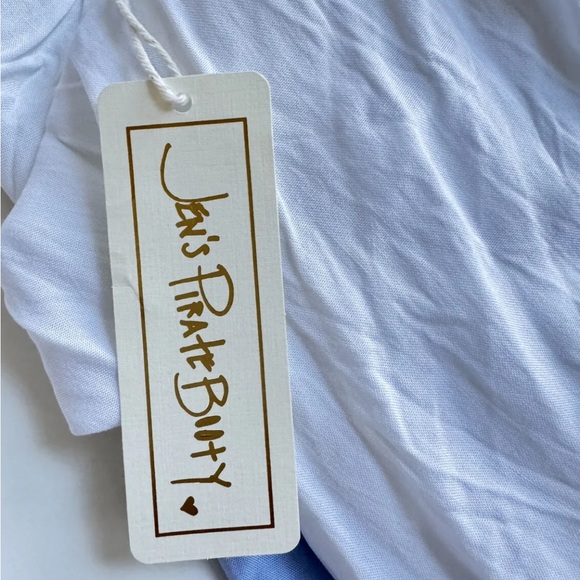 Jen’s Pirate BOOTY Ombre Krishna Maxi Dress Sz M/L White/Blue - Picture 8 of 10